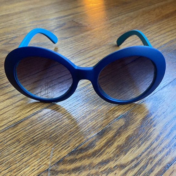 Kurt Cobain Blue Round Sunglasses KARIAN by francosordelli Made In Italy - Picture 3 of 8